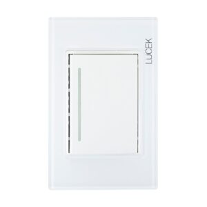 Placa Lucek colors apagador escalera blanco