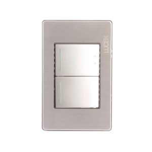 Placa Lucek metal apagador sencillo apagador escalera plata