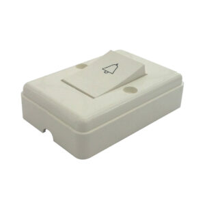 Botón Royer para timbre plano marfil 202